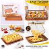 Copper Rectangle Crisper Tray Stainless Steel BBQ Basket with Non-stick Net for Grilling Vegetables And Frying Pan