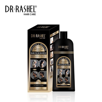 Dr.Rashel Collagen And Argan Oil Hair Color Shampoo Natural Black