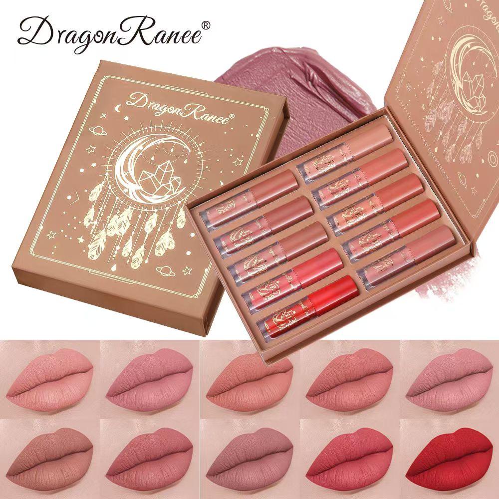 Dragon Ranee Cherry Matte Lipgloss 12Pcs Set