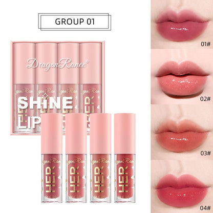 Dragon Ranee Shine Lip Gloss 4pcs Set