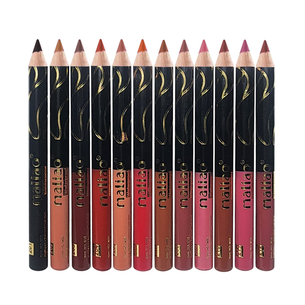 Maliao 12pcs Premium Quality Eye & Lip Jumbo Pencils 12pcs Set