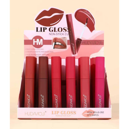 Hudamoji Silky Matte Lip Gloss – Pack of 6