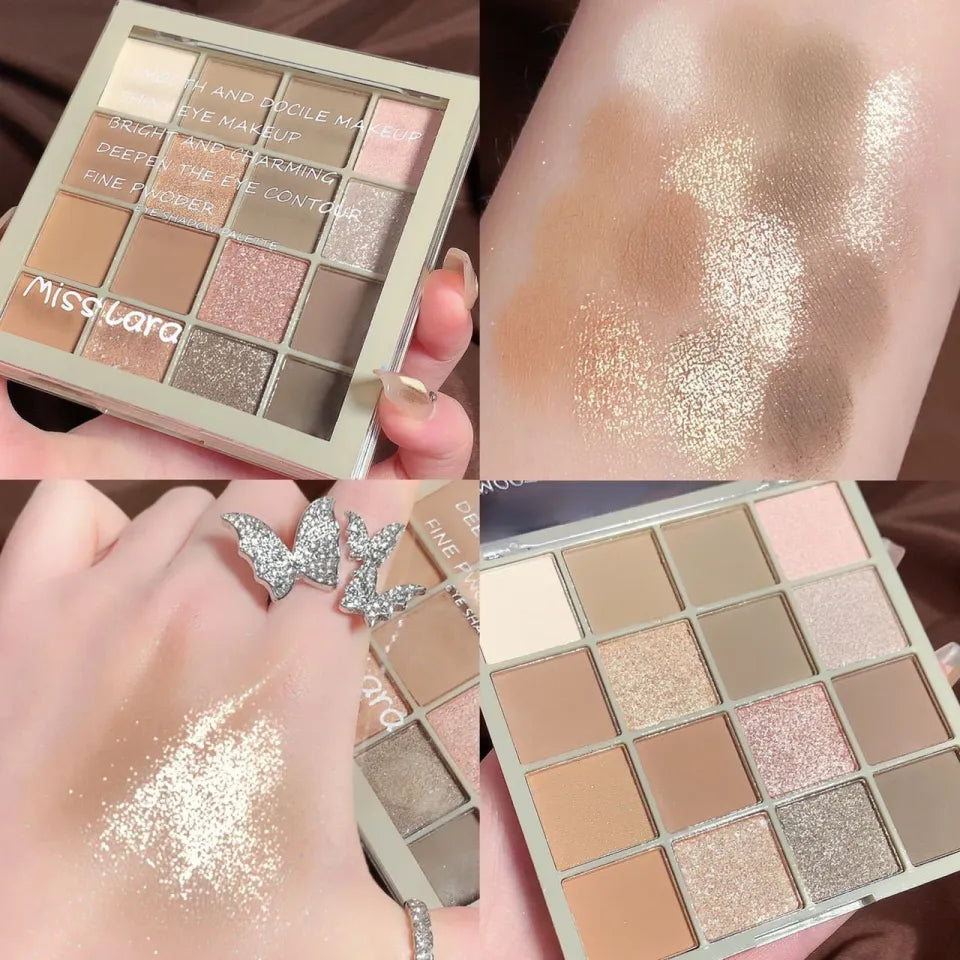 Miss Lara 16 Colors Eyeshadow Palette (Nude Edition)