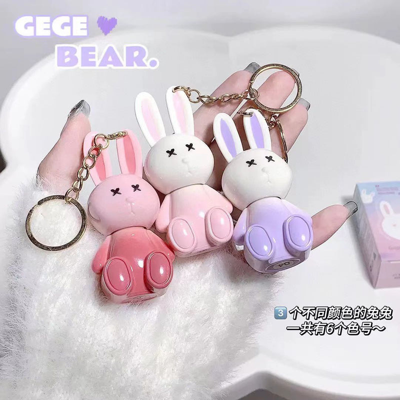Gege Bear Rabbit Keychain Lip Gloss