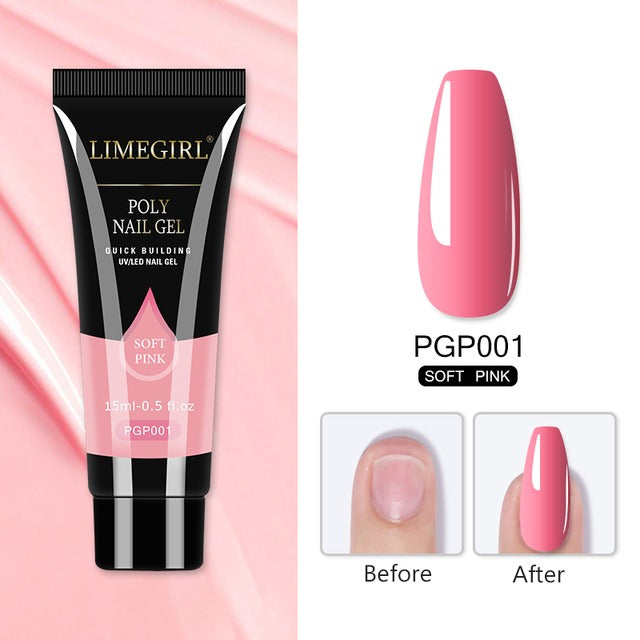 Lime Girl Poly Nail Gel PGP001 Soft Pink