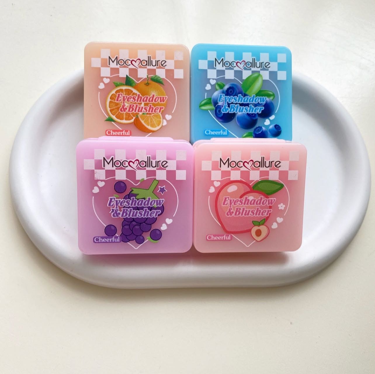 Mocallure 2in1 Mini Eyeshadow & Blush Palette 4Pcs Set