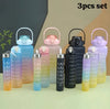 Sports Water Bottle With Straw Pack Of 3Pcs Set