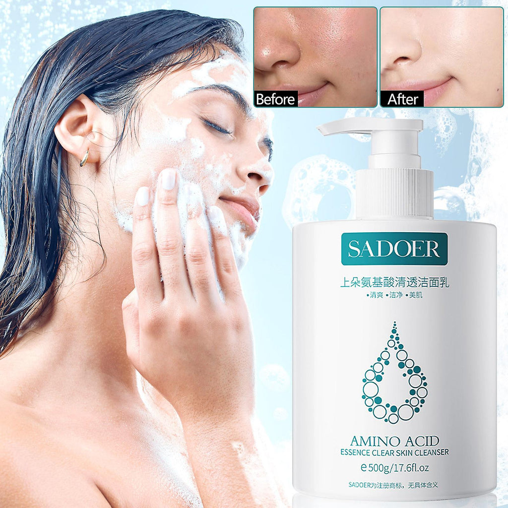 Sadoer Amino Facial Cleanser Deep Cleaning Foam Facial Skin Cleanser