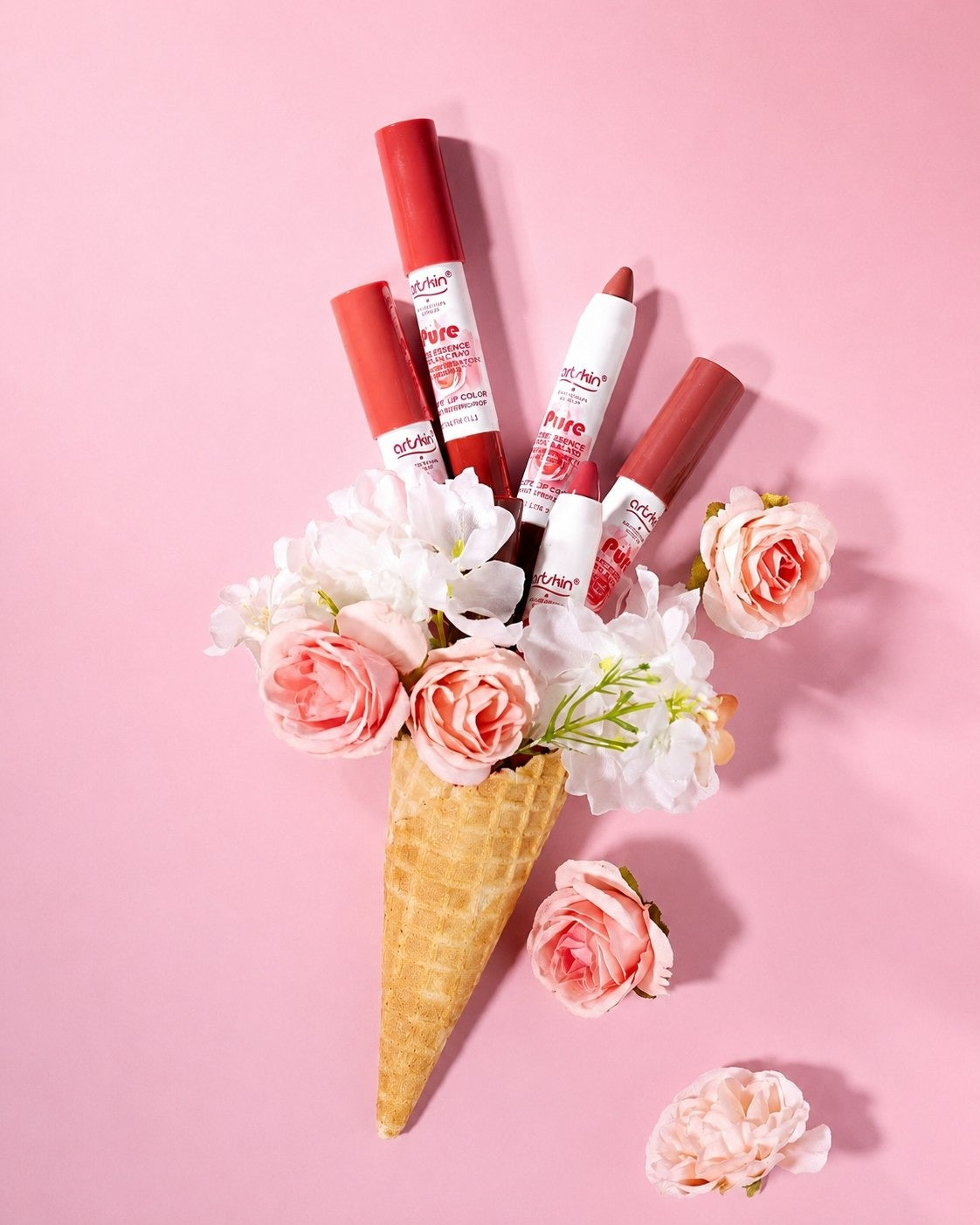 Artkin Rose Matte Lip Crayons Set of 6