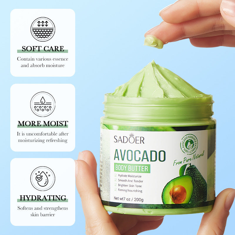 Sadoer Avocado Body Butter Brightening and Moisturizing Body Cream 200g