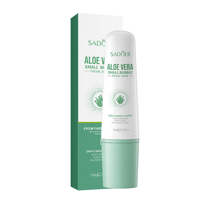 SADOER Aloe Vera Mousse Bubble Facial Mask Deep Cleansing Blackhead Cleansing Mud Film Bubble Mask 100g