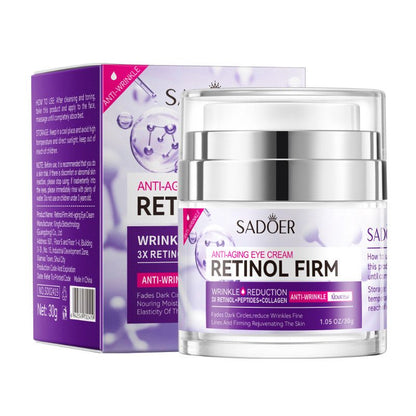 Sadoer Anti‑Aging Retinol Firm Wrinkle Reduction Peptides + Collagen Eye Cream 30g