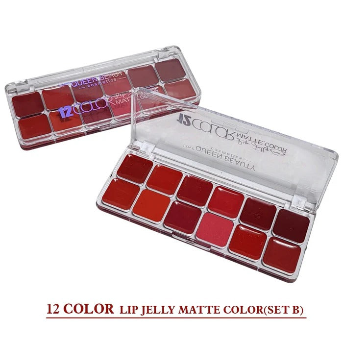 Queen Beauty 12 Color Lipstick Palette