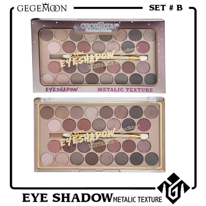 Gegemoon Metallic Texture Fix Eyes 30 Colors Eyeshadow Palette