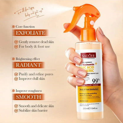 Sadoer Kojic Acid & Turmeric Exfoliating Spray 200ml