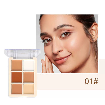 MSYAHO Professional 6 Color  Natural Concealer Palette