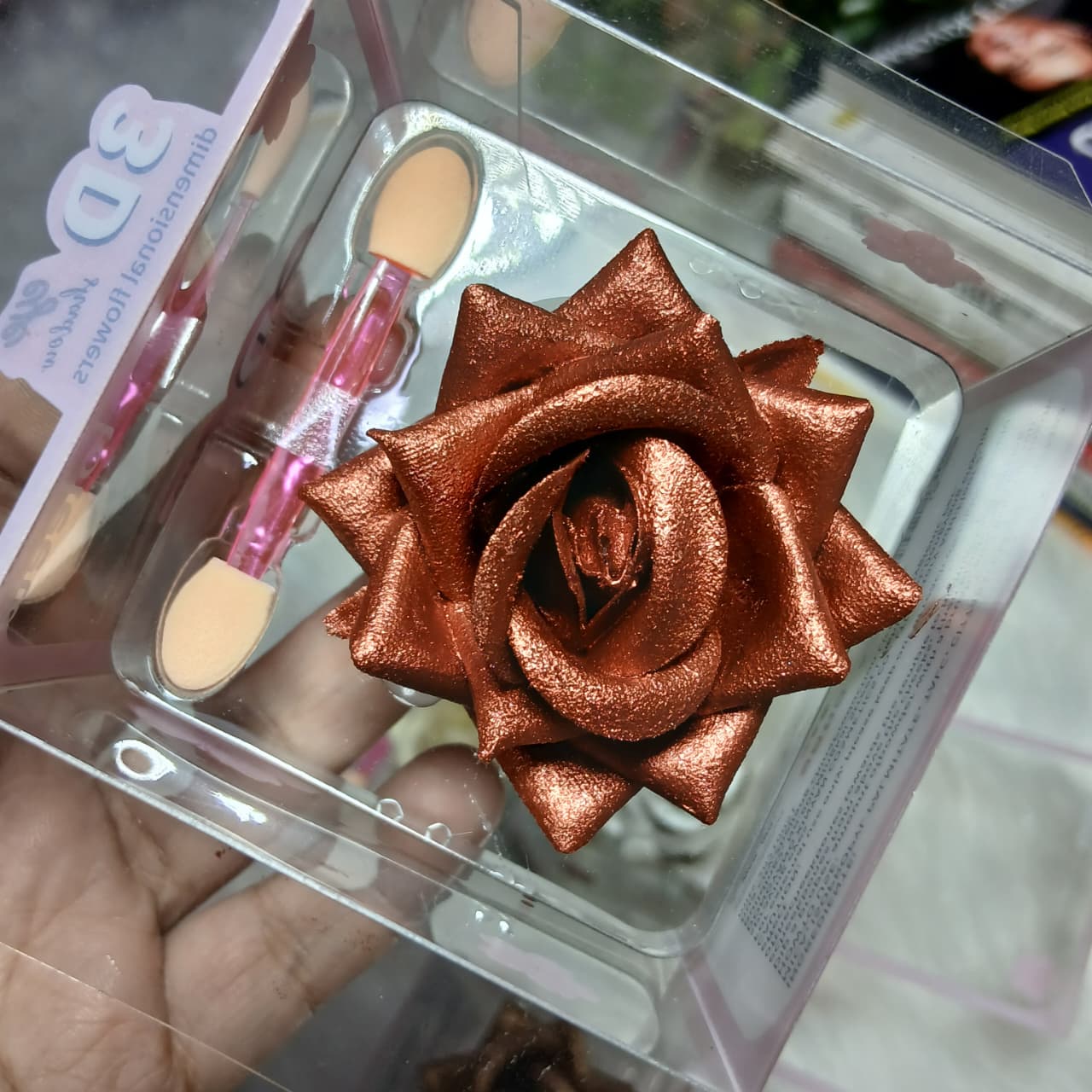 Loleeta 3D Three-dimensional Rose Highlighter + Eye Shadow Powder Easy Coloring Highlight Powder Face Contour Makeup
