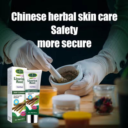 Aichun Beauty Herbal Facial Cleanser Deep Licorice Root Face Wash With Mineral Lightening For Female