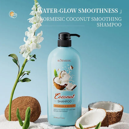 KORMESIC Coconut Hair Shampoo Nourish And Repair Scalp And Repair Hair Damage Shampoo 750ml