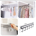 6 Iron Hook Under Cabinet Mug Holder Storage Hooks for Shelf, Cup Holder (Single Mug Patti)