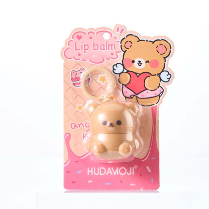 Super Duper Cute Teddy Bear Keychain Lip Balm