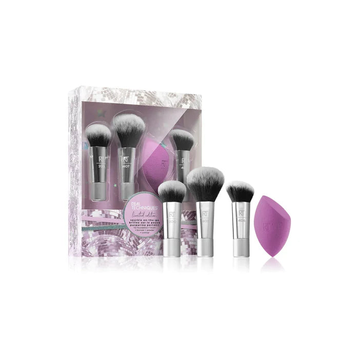 Real Techniques Sparkles On The Go Limited Edition Brush 4Pcs Set