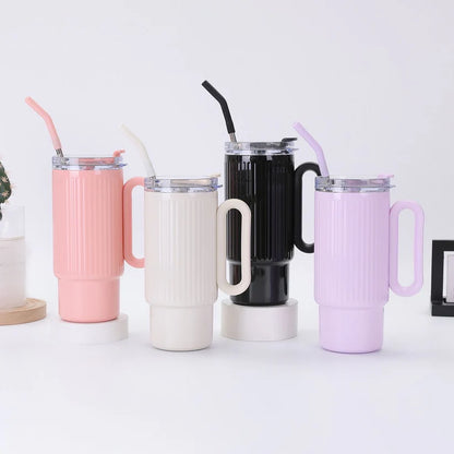 Stainless Steel Vacuum Insulated Tumbler with Handle And Straw 1200ml 23988