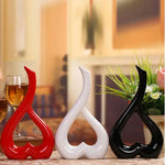 Minimalist Ceramic 3D Heart Shape Flower Vase