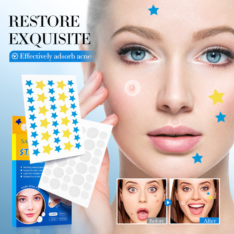 Sadoer Acne Patches Round Plus Star 36 Patches