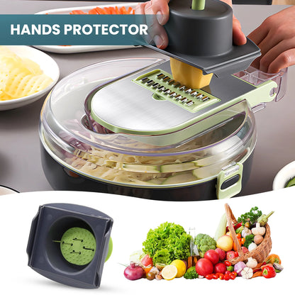 Multifunctional 13in1 Vegetable Chopper With Container Kitchen Gadget