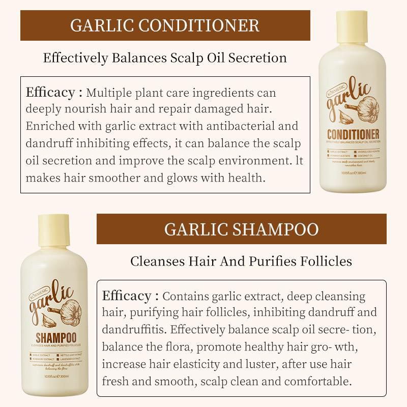 Kormesic Natural Black Garlic Hair Shampoo Or Conditioner Essential Oil Set Chinese Shampoo for Hair Loss Hair Growth