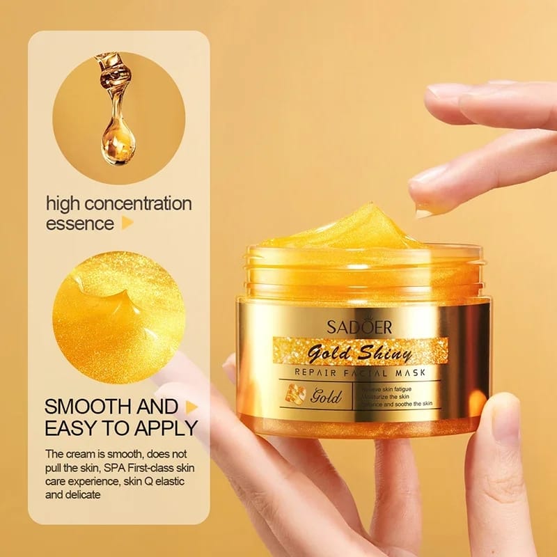 SADOER Gold Shiny Repair Facial Mask Blackhead Remover Gold Peel off Face Mask