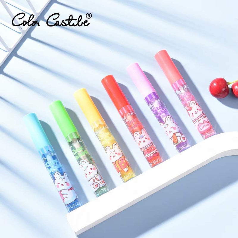 Color Castle Cute Rabbit Transparent Lip Gloss Set of 6