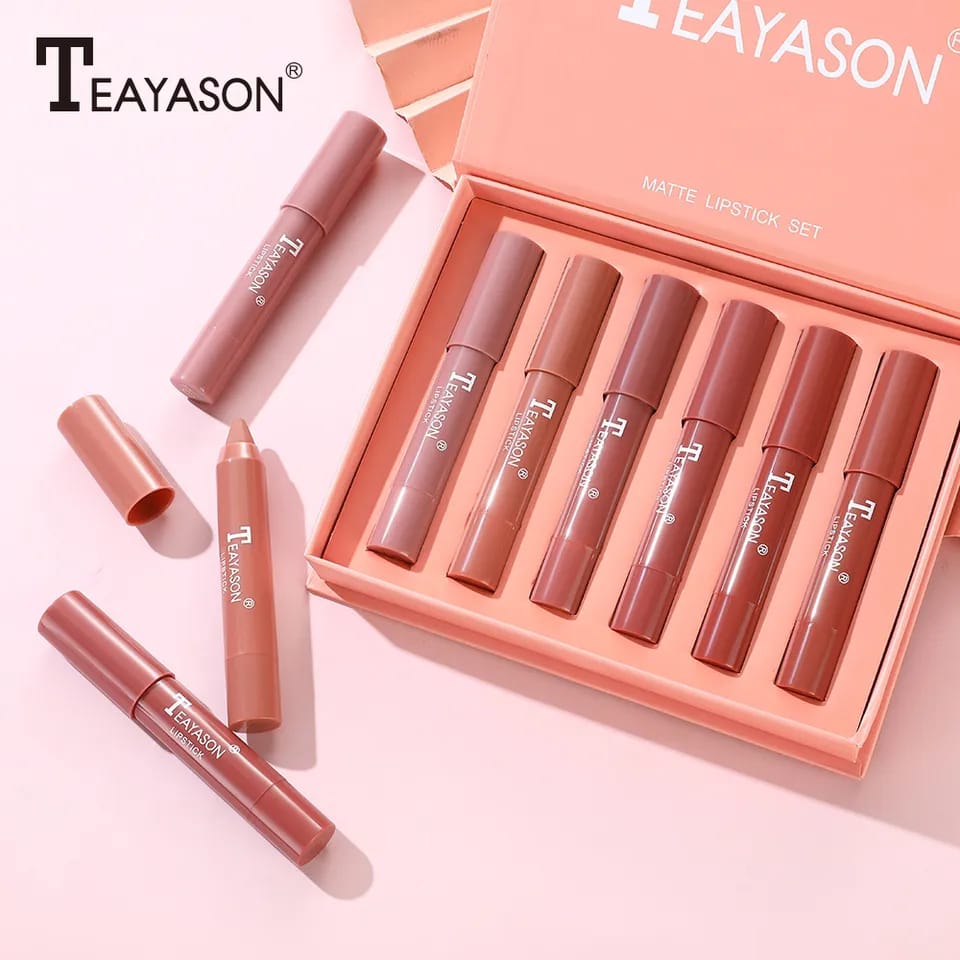 TEAYASON 6 Pcs Lip Crayon Set