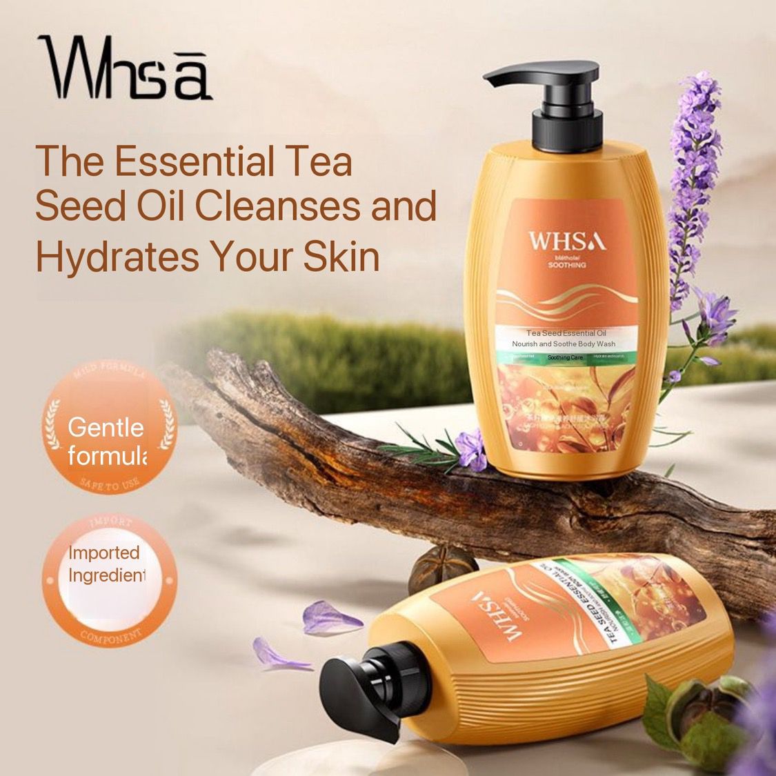 WHSA Tea Seed Essential Oil Nourish And Soothe Body Wash