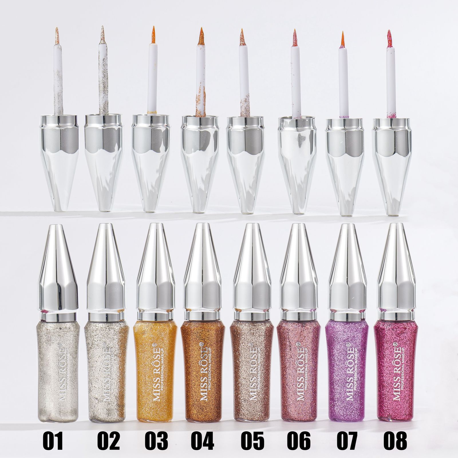Miss Rose Glitter Eyeliner Pack of 8