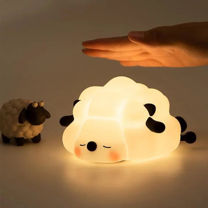 Silicone Sheep Night Lamp Rechargeable Touch Sensor Bedside Light