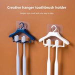 Multifunctional Mini Wall Mounted Hangers Style Toothbrush Holder