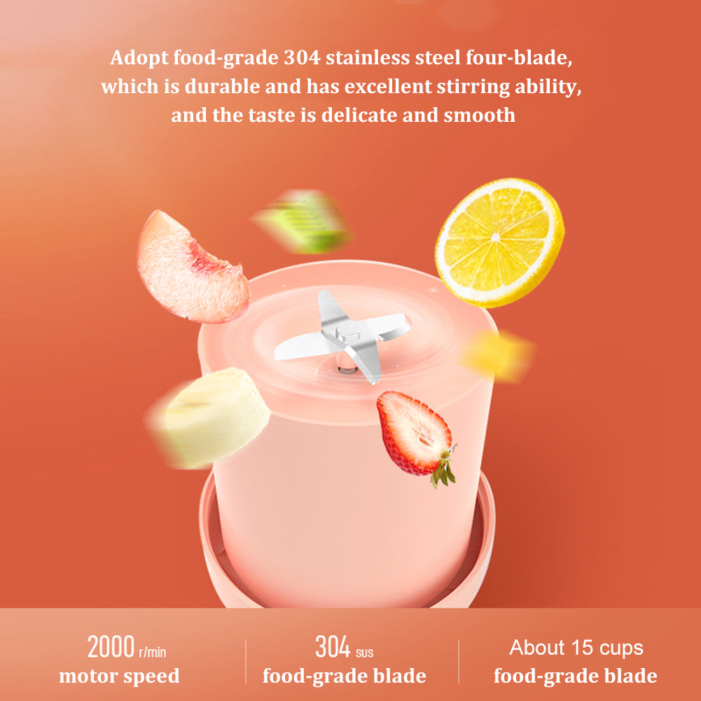 Portable Blender Juicer Bottle Mixer Electric Wireless Charge Mini Fruit Mixers Juicer Cup Blender Milkshake Juice Maker Machine