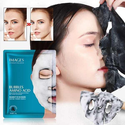 Images Amino Acid Bamboo Charcoal Bubble Sheet Mask 25g