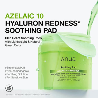 Anua Azelaic 10 Hyaluron Redness Soothing 90 Pads