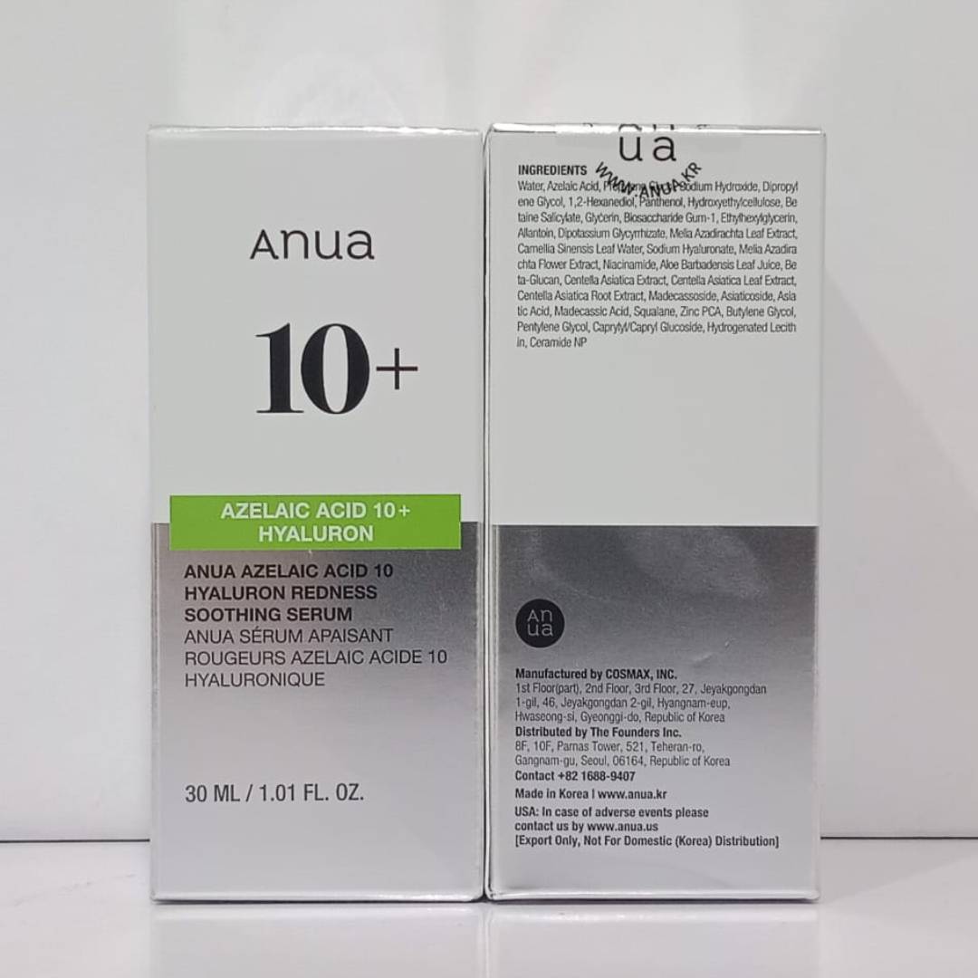 Anua 10 + Azelaic Acid Hyaluronic Redness Soothing Serum 30ml