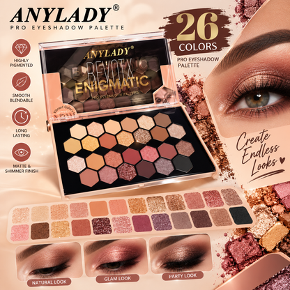 ANYLADY Beauty Enigmatic 26-Color Eyeshadow Palette (Model 8342)