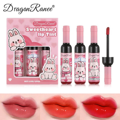 Dragon Ranee Sweetheart Wine Shaped Lip Tint Set Of 3