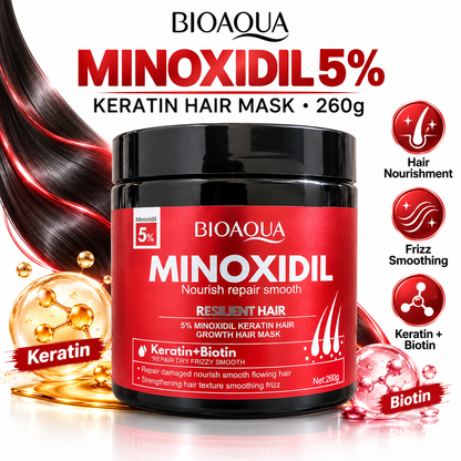 Bioaqua Minoxidil 5% Keratin & Biotin Hair Mask 260g