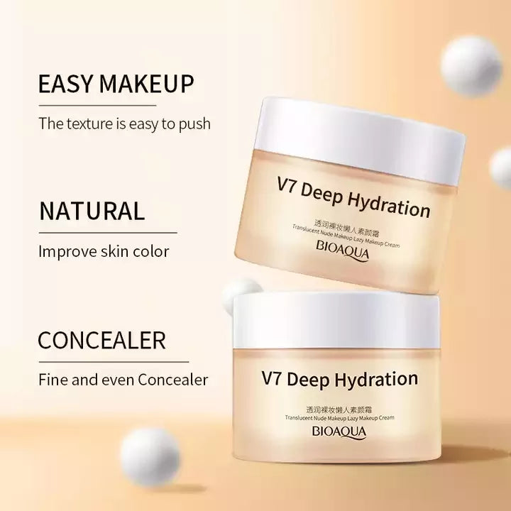 BIOAQUA V7 Lazy Cream Makeup Base & Moisturizer - 50g