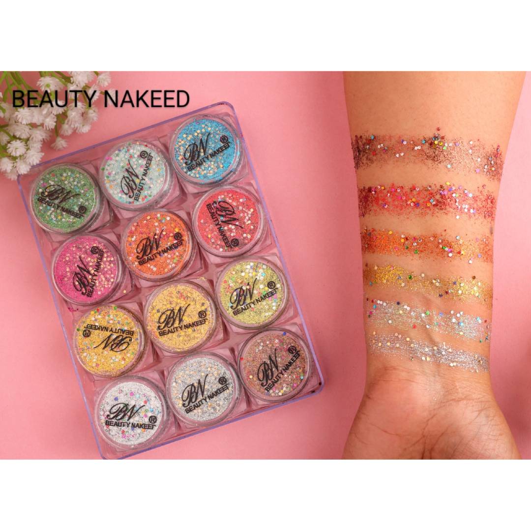 BN Beauty Nakeed Glitter 12Pcs Set