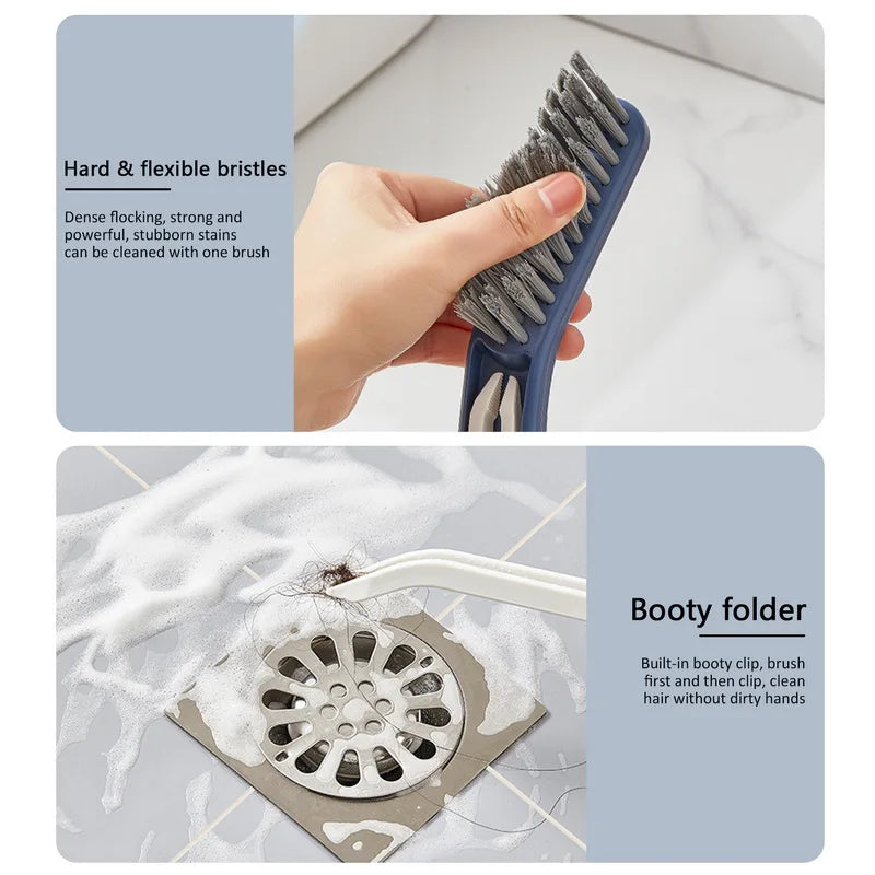 2in1 Multipurpose Bathroom Tile Floor Gap Cleaning Brush