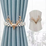 Beautiful and Modern Deer Head Curtain Holdback Clip Curtain Tie Holder Pair