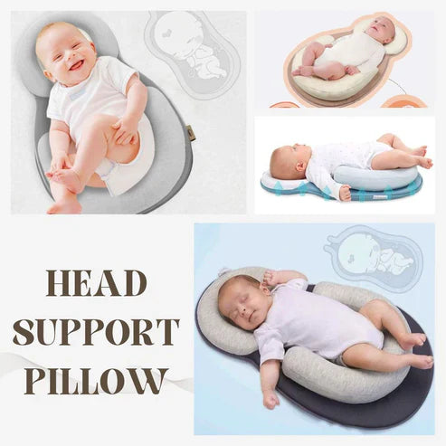 Portable Baby Bed Ergonomic Head Support Pillow
